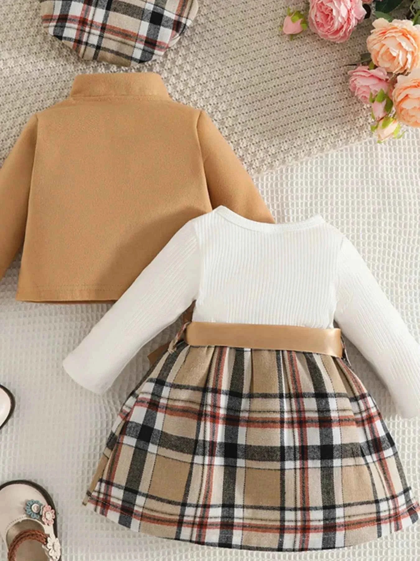 Children's Plaid 3-Piece Outfit Set