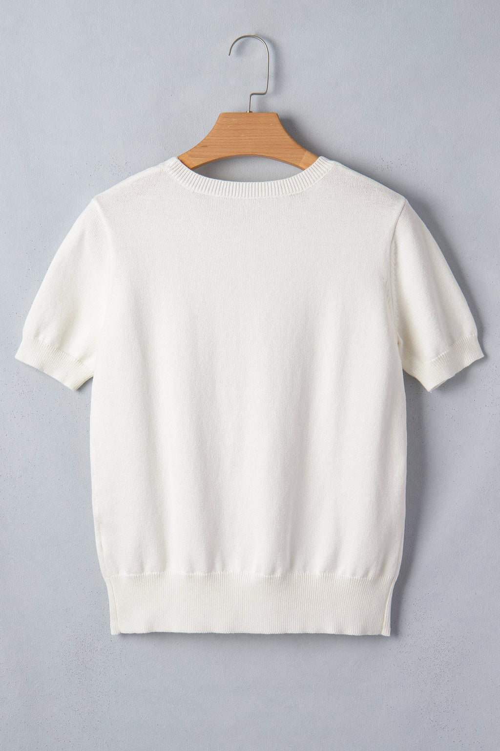 Regina Horse Graphic Short Sleeve Knit Sweater - Preppy Crew Neck