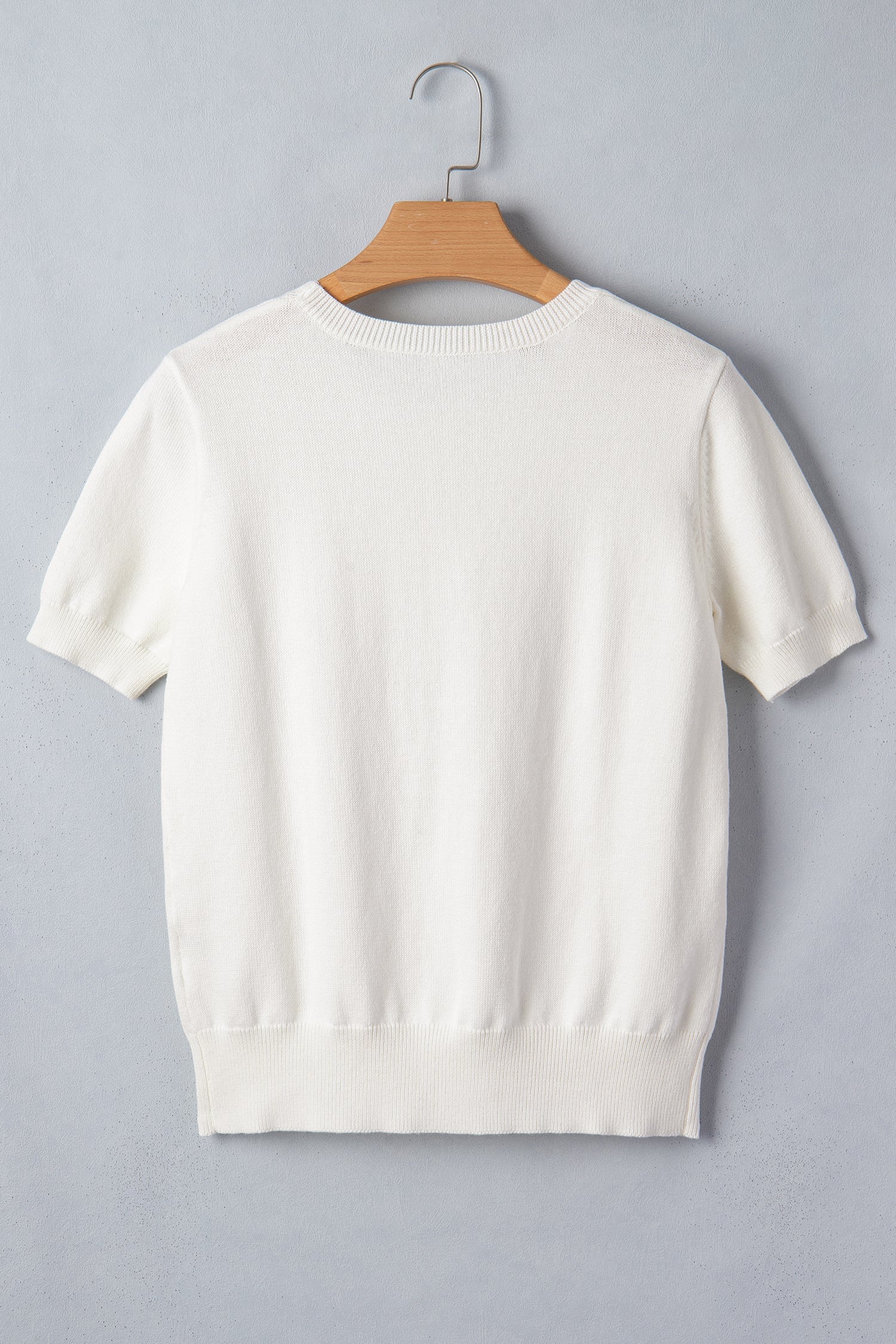 Regina Horse Graphic Short Sleeve Knit Sweater - Preppy Crew Neck