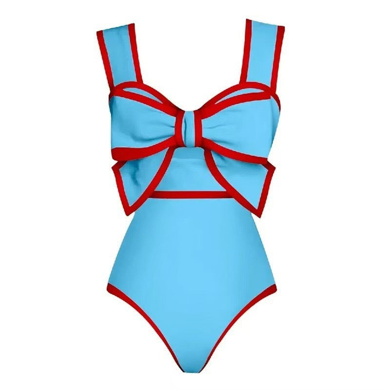 Women's Retro Polka Dot Sleeveless A-Line Midi Swimwear Skirt Suit