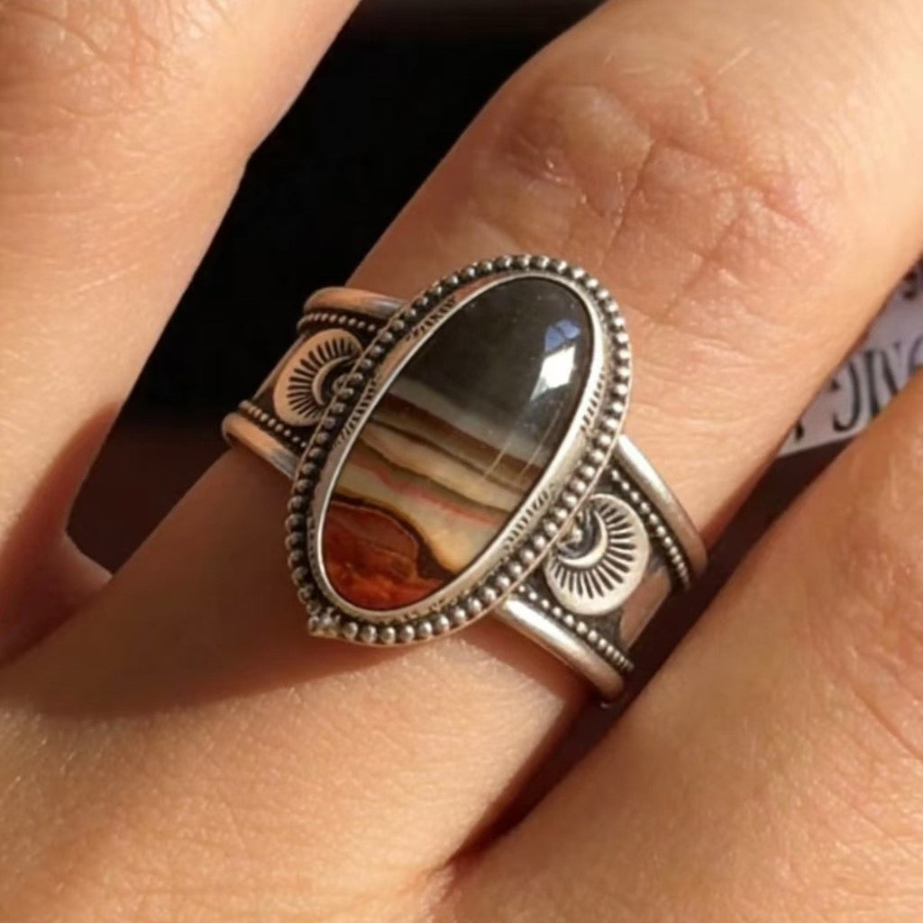 Zihua Cross-Border European And American Style Women's Ring, Simple Retro Bohemian Street Design, Unique Fashion Ring