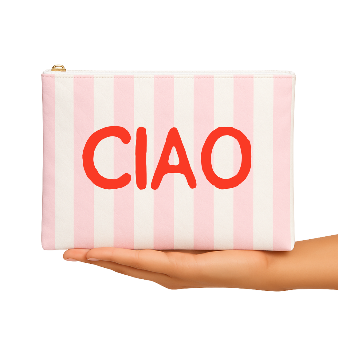 Ciao Pouch- Red & White Stripe