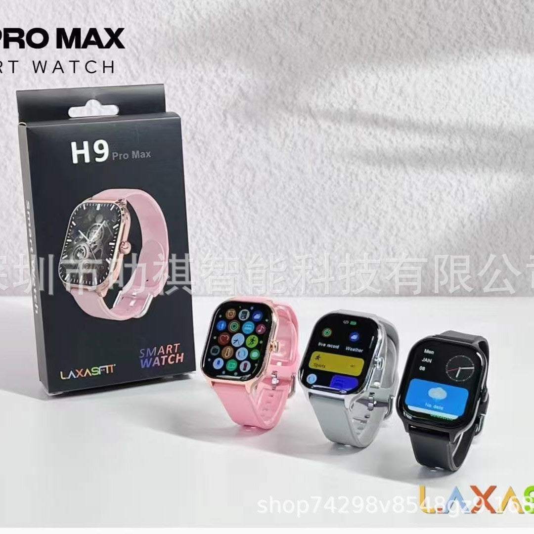 Smart Watch H9 Pro Max Cross-border New Heart Rate Blood Oxygen Blood Pressure Sleep Monitoring Bluetooth Call Multi-function