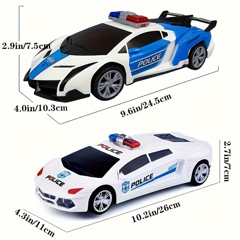 360 Rotating Police Car Lights Music Auto Doors