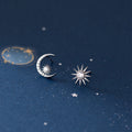 Sun Moon Star Stud Earrings For Women