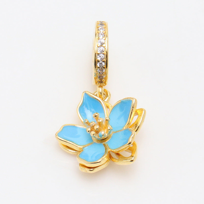 Spring Arrival Silver Cherry Blossom Pendant