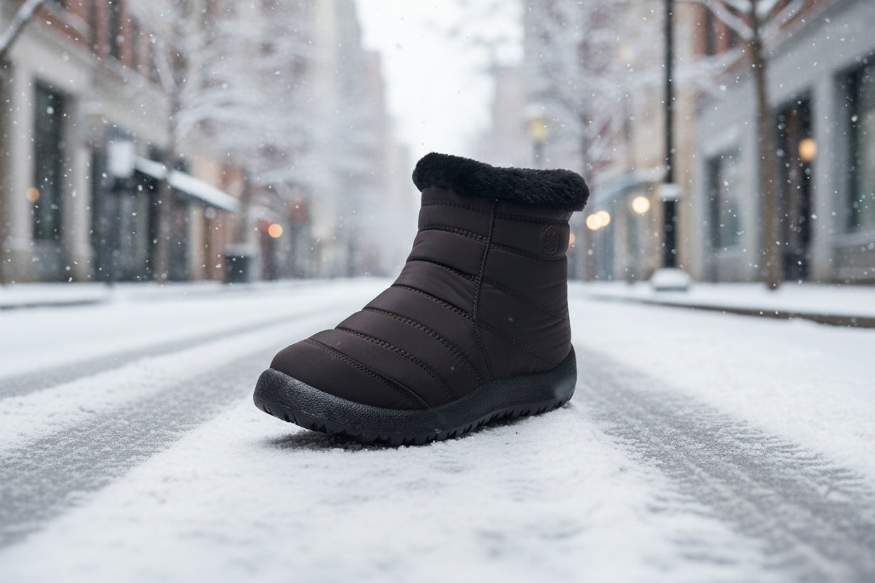 Women's Waterproof Snow Boots with Thickened Cotton Lining