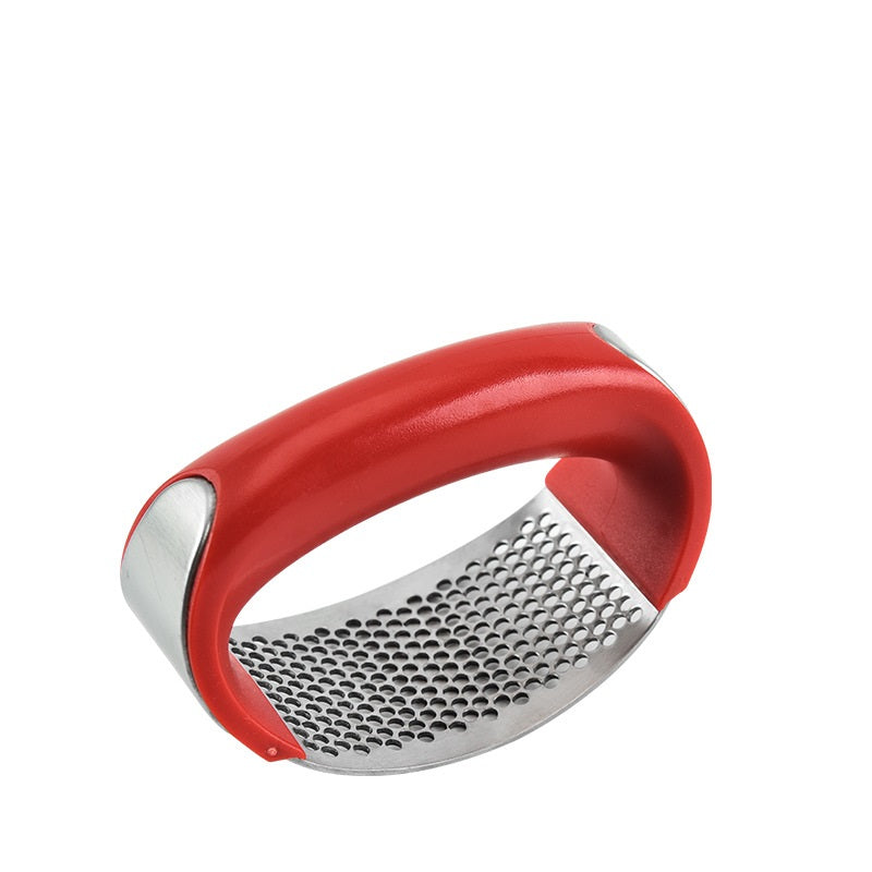 Stainless Steel Garlic Press - Ergonomic Manual Masher Tool
