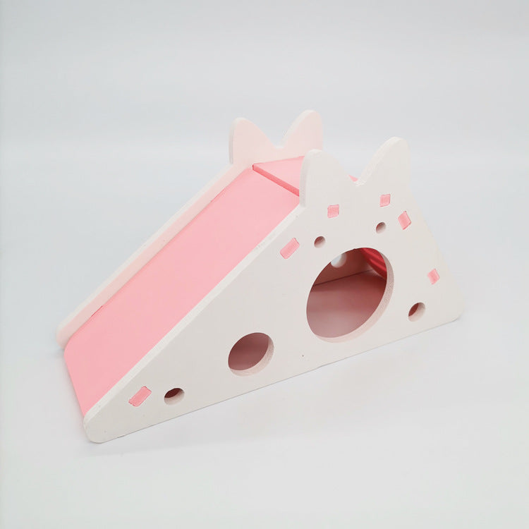 Wooden Slide House for Small Pets