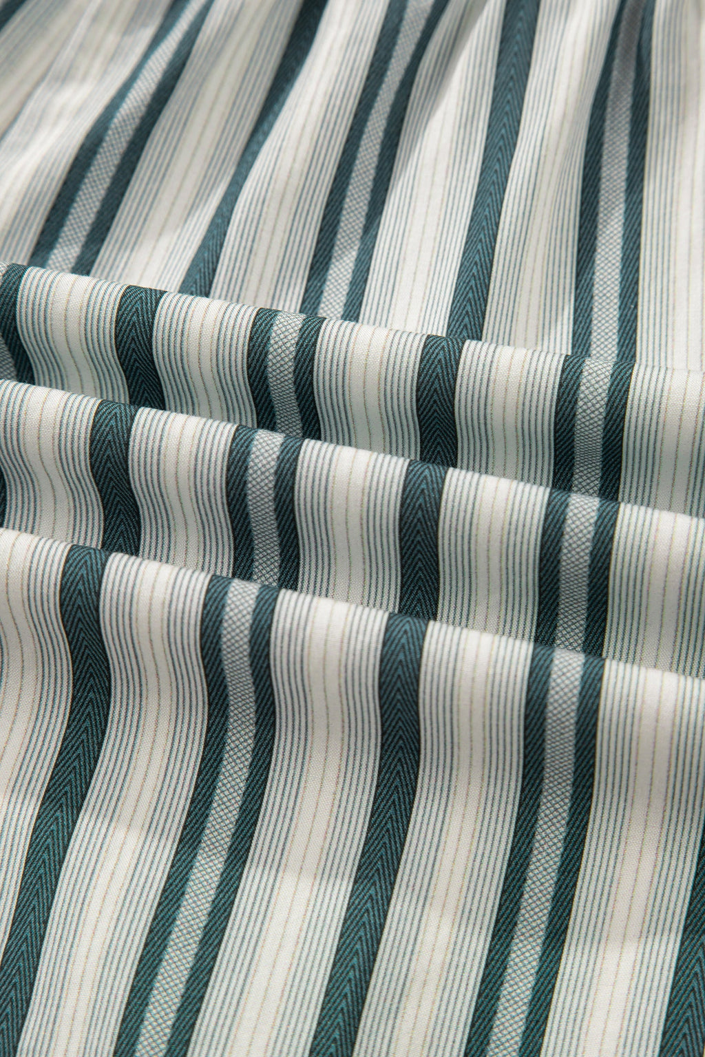 Striped Linen Cargo Shorts | Elastic Waist Women's Casual