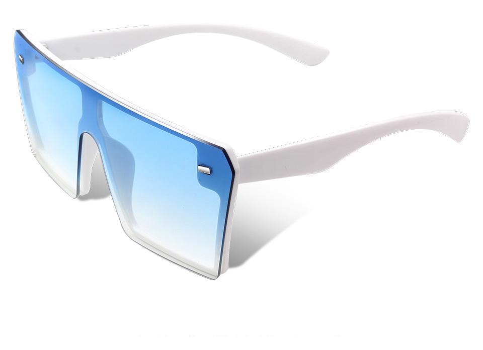Oversized Square Gradient Sunglasses with UV400 Protection