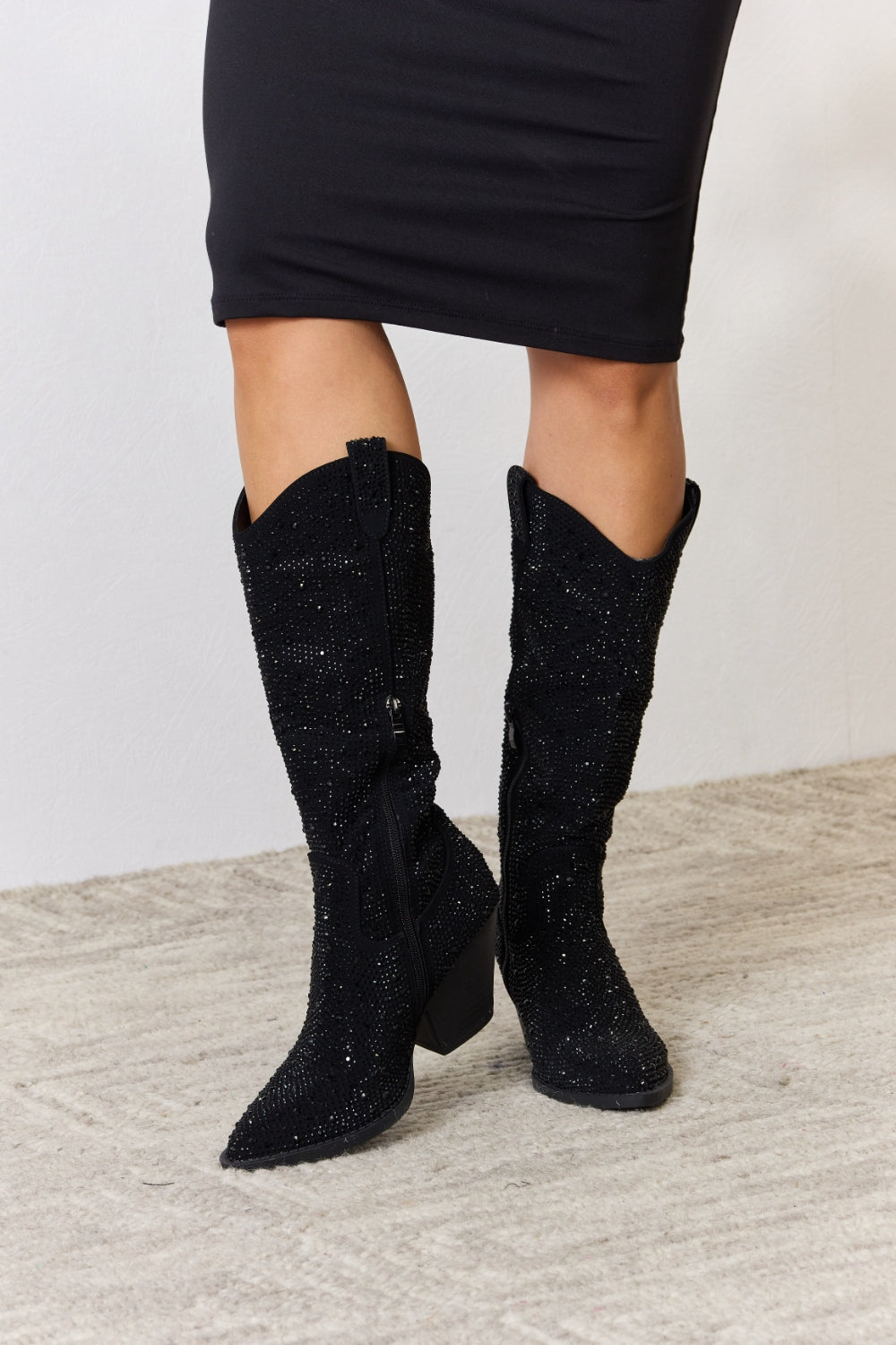 Rhinestone Knee High Cowboy Boots - Sparkle Western Boots