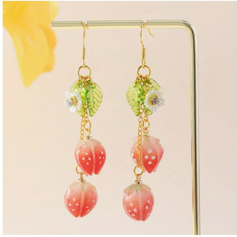 Whimsical Leaf Pendant Earrings in Vibrant Creative Resin Colors