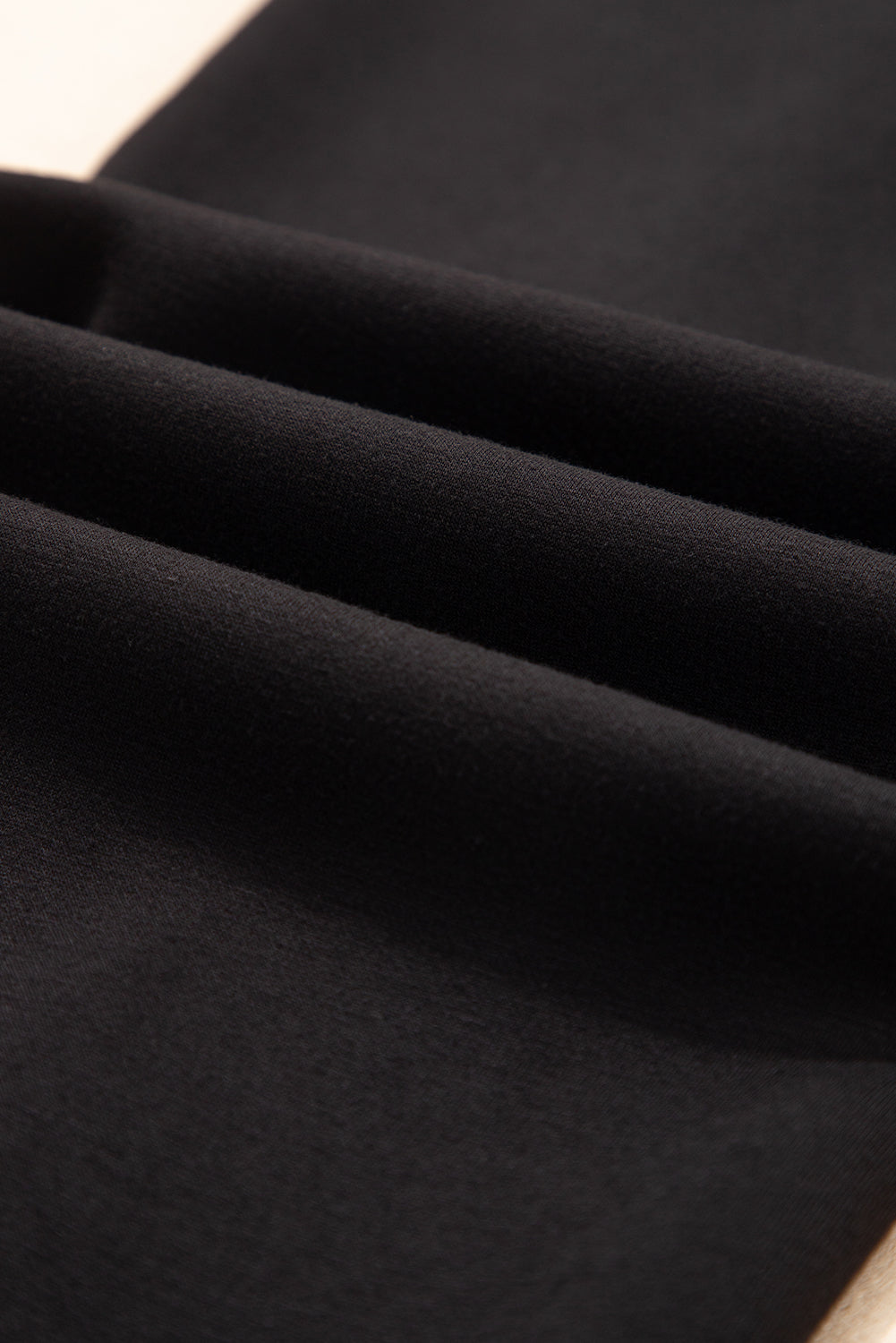 Black Exposed Seam Skinny Drawstring Jogger Pants