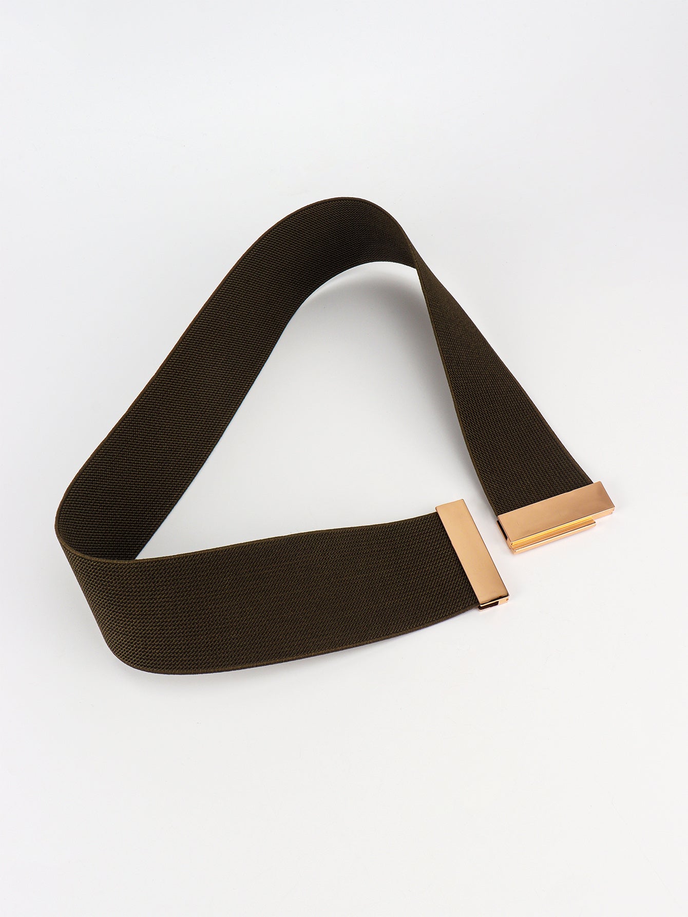 Alloy Buckle Elastic Belt - Stretch Waist Belt Women