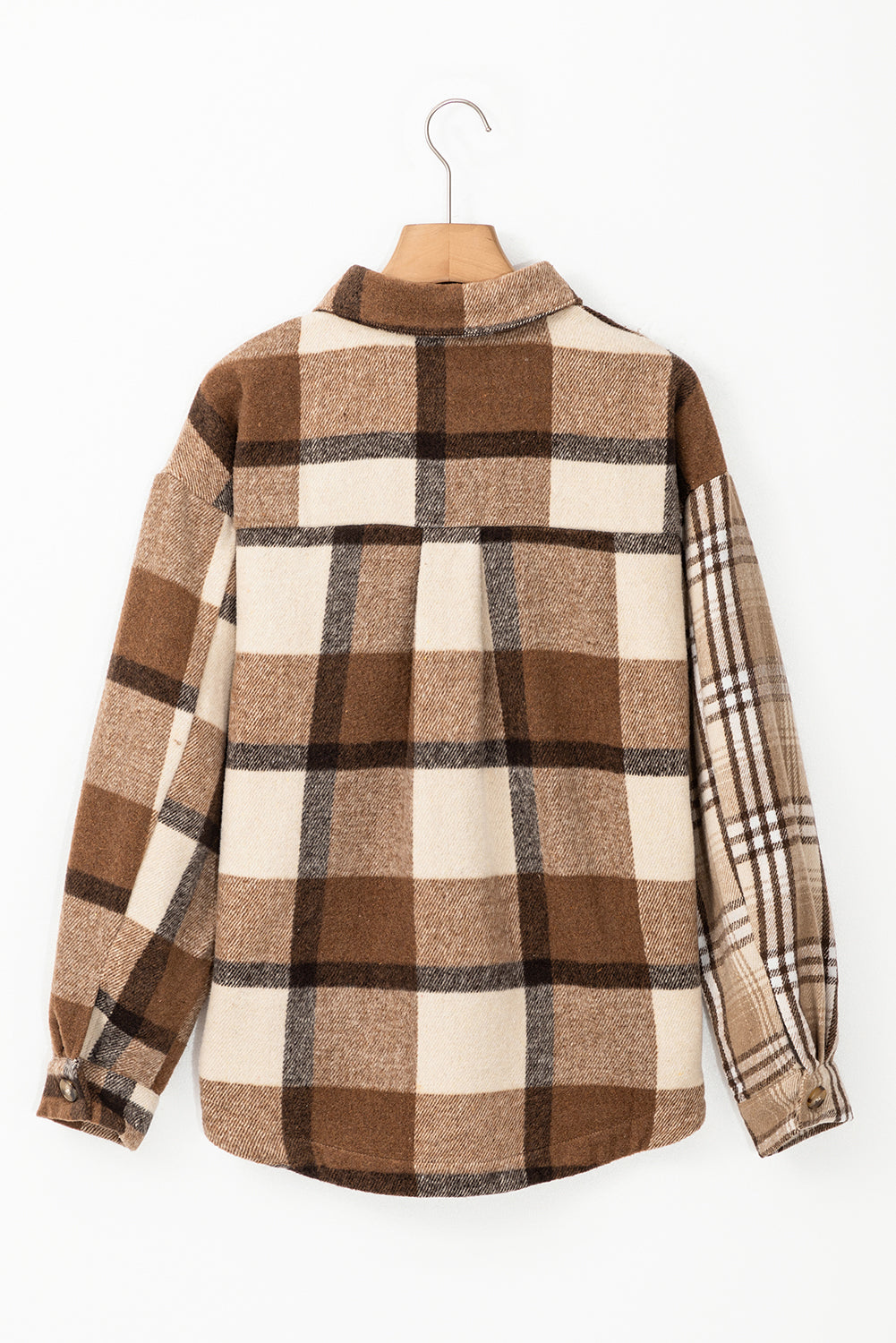 Plaid Double Flap Pocket Button-Up Shacket