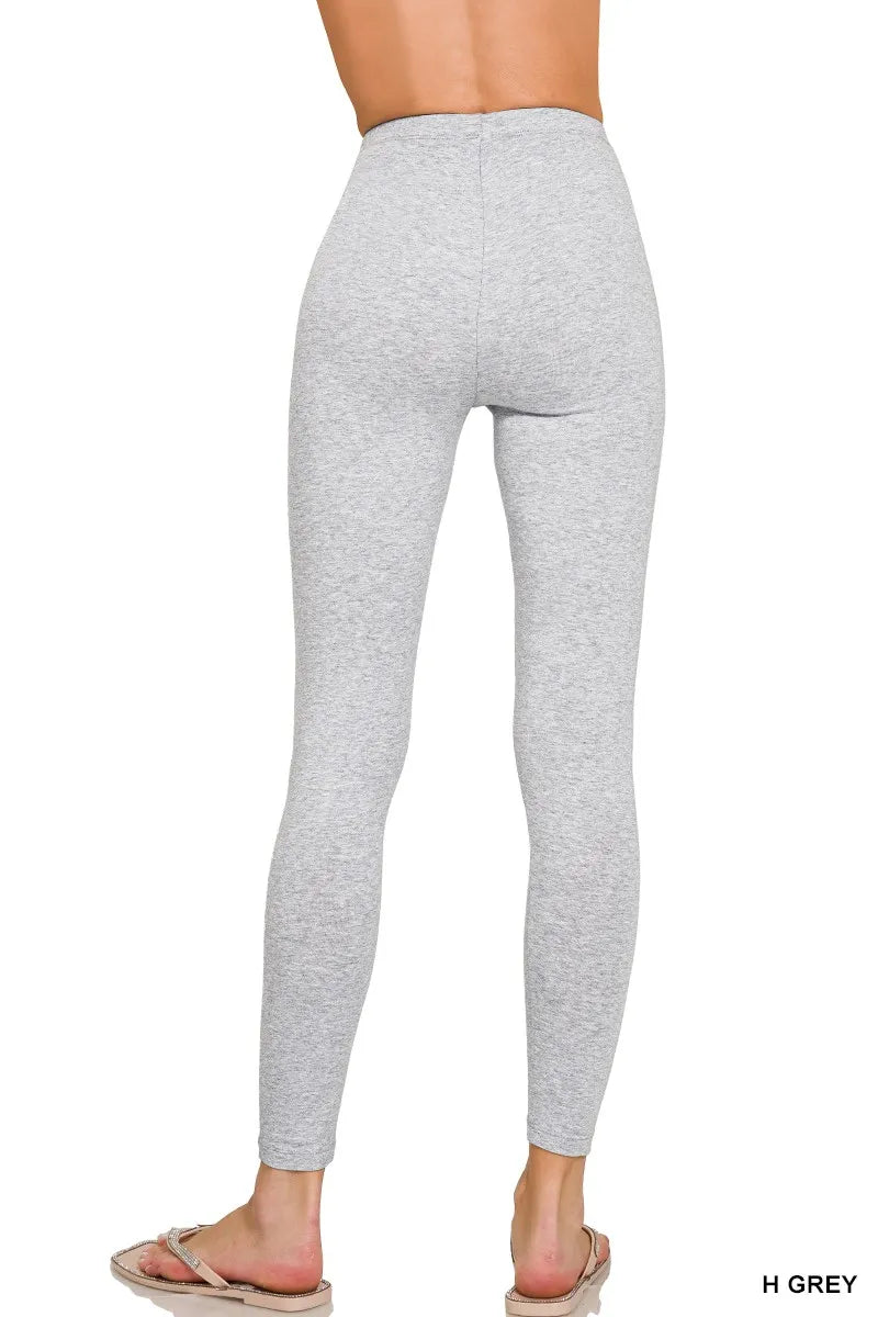 Zenana Premium Cotton Full Length Leggings