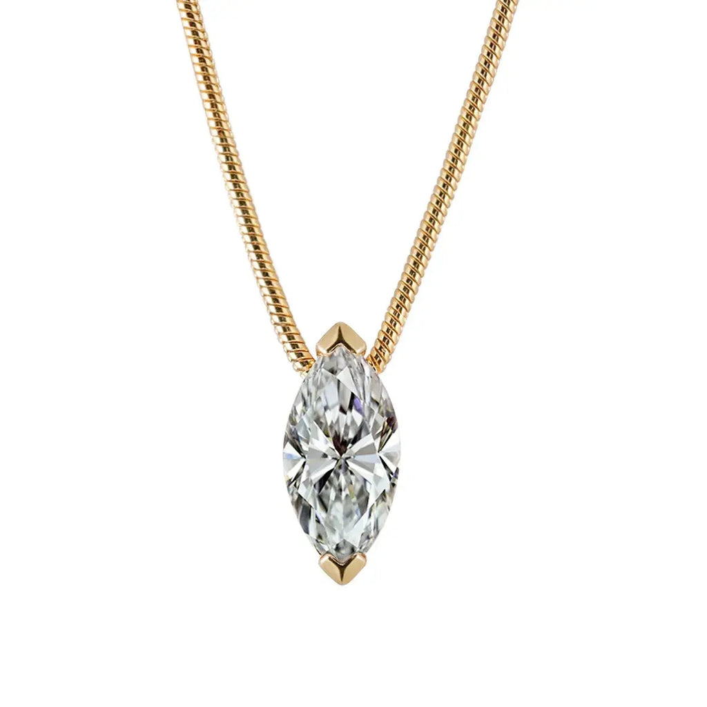 1 Carat Moissanite 925 Sterling Silver Necklace