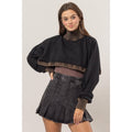 Dark Romance Mock Neck Crop
