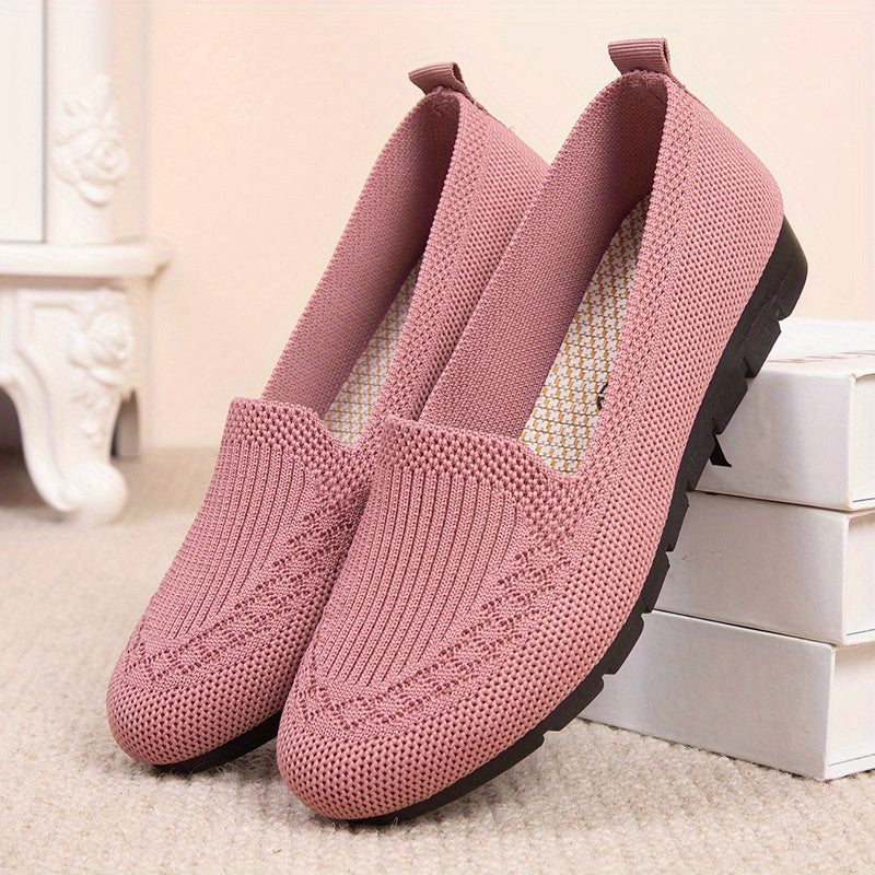 Women's Knit Slip-On Loafers Lightweight Breathable Casual Shoes