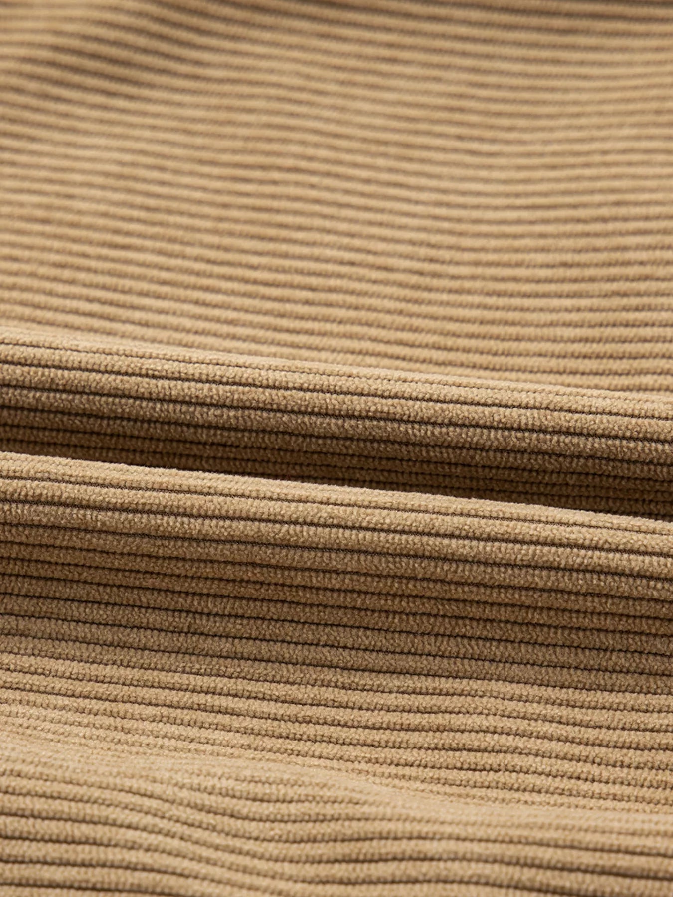 Women's Button-Front Corduroy Mini Skirt in Tan - Image 9