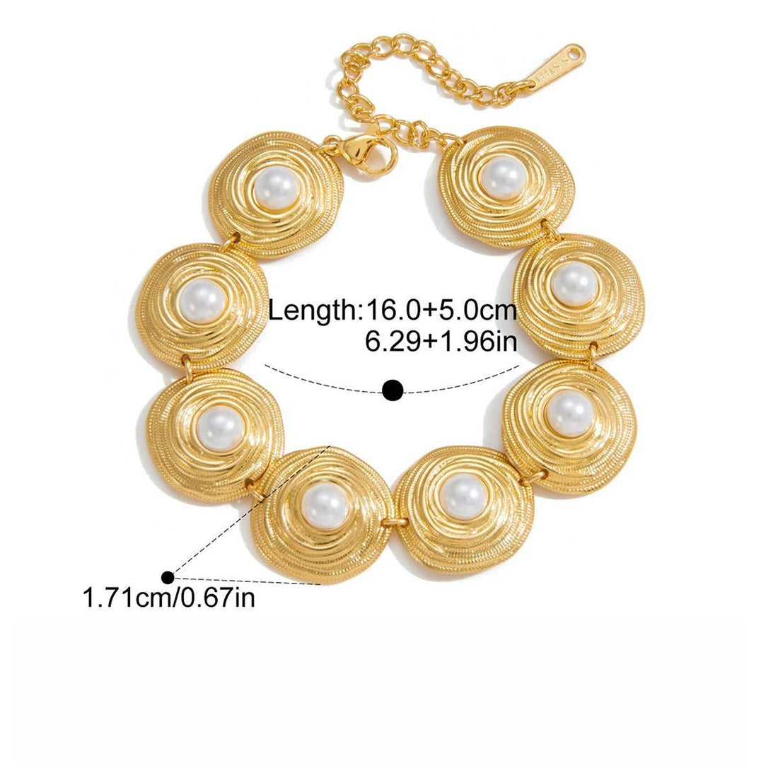 Sophisticated 18K Gold Pearl Sweater Chain Necklace