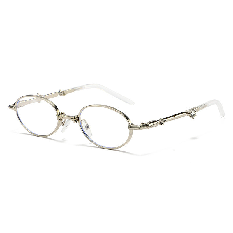 Foldable Small Frame Sunglasses with Tinted Lenses for Women