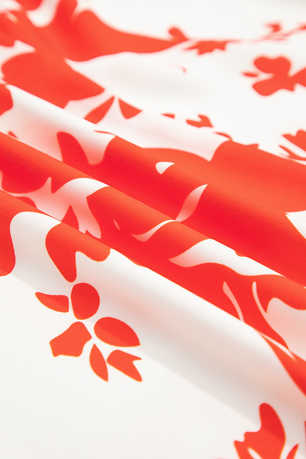 Floral Trim V-Neck Ruffle Sleeve Maxi Dress | Polyester