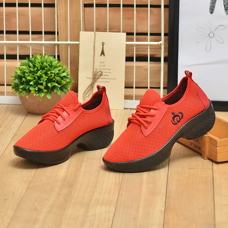Women's Casual Breathable Mesh Sneakers with Floral Accent - Image 5