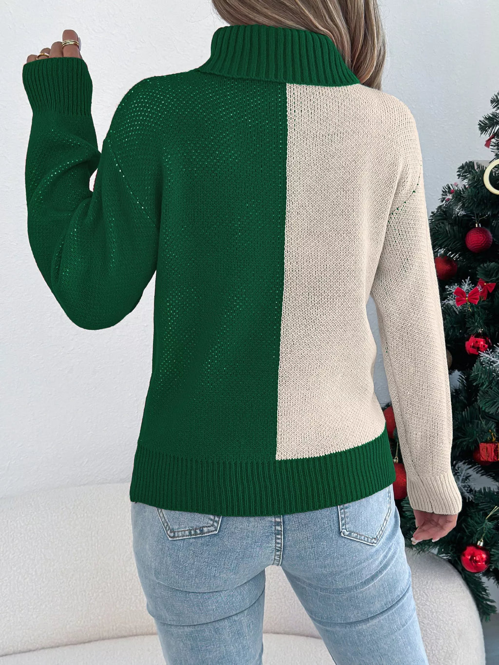 Christmas Reindeer Turtleneck Sweater