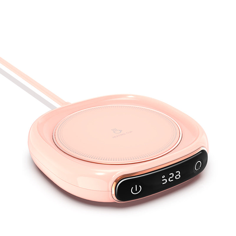 Smart Coffee Mug Warmer with LED Display - Modern Desk Coaster