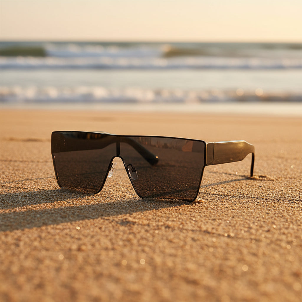 Square Metal Frame Sunglasses Hip-Hop European Fashion Shades