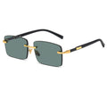Rimless Crystal Sunglasses Lightweight Minimalist Trendy Shades