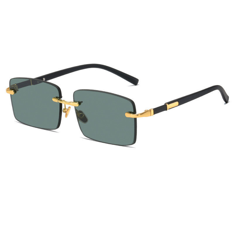 Rimless Crystal Sunglasses Lightweight Minimalist Trendy Shades