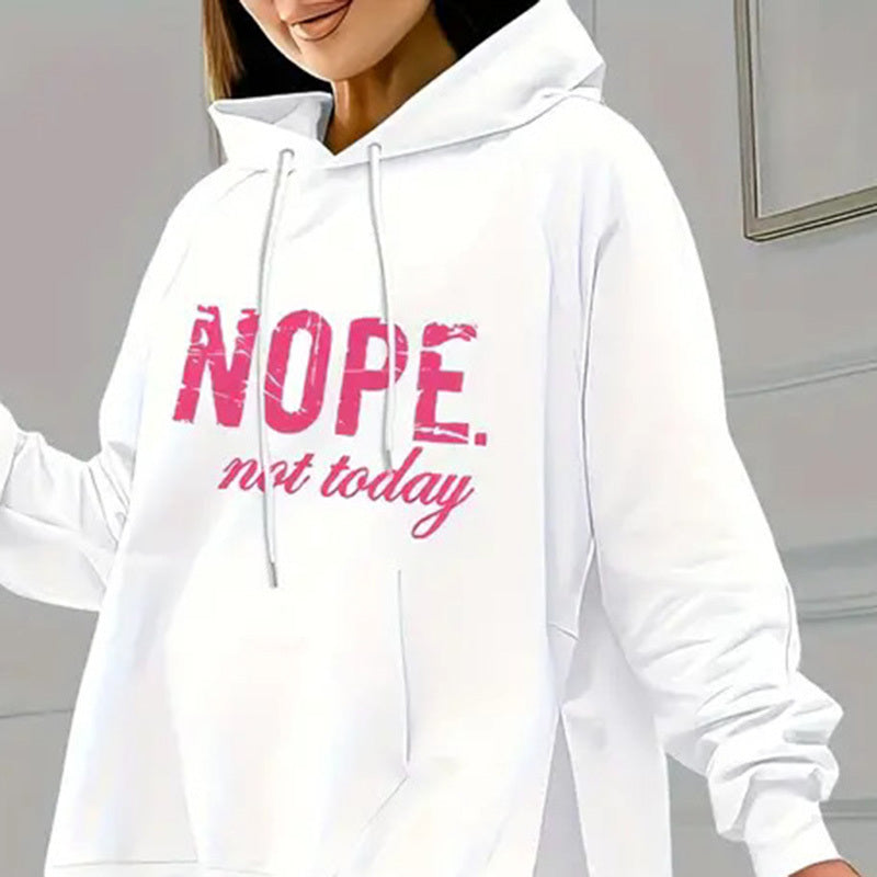Women's 2-Piece Letter Print Hooded Sweatshirt & Legging Set - Image 5