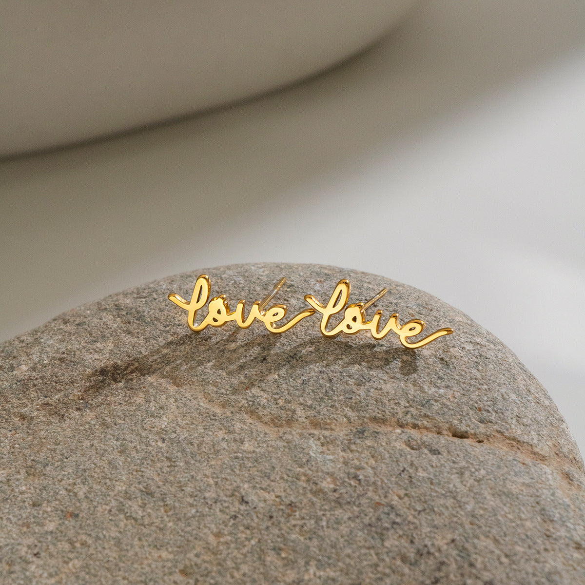 Stainless Steel 18K Gold-plated Vintage Earrings