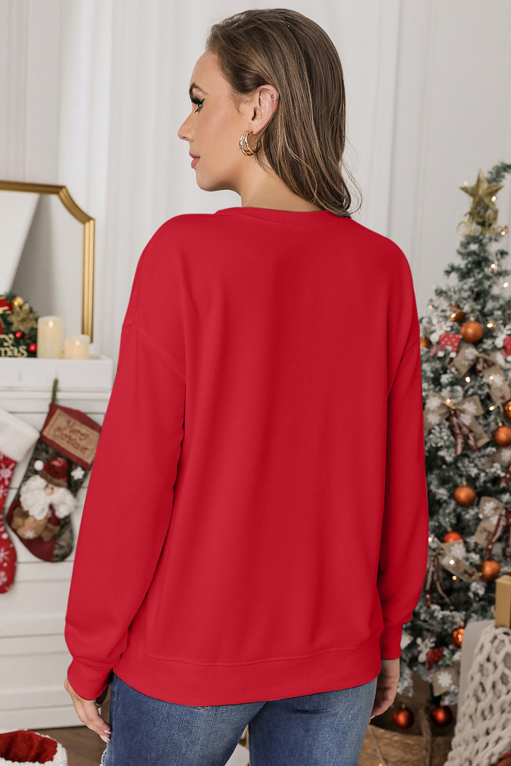 Women’s Crew Neck Pullover Sweatshirt - Cozy Minimalist Knit