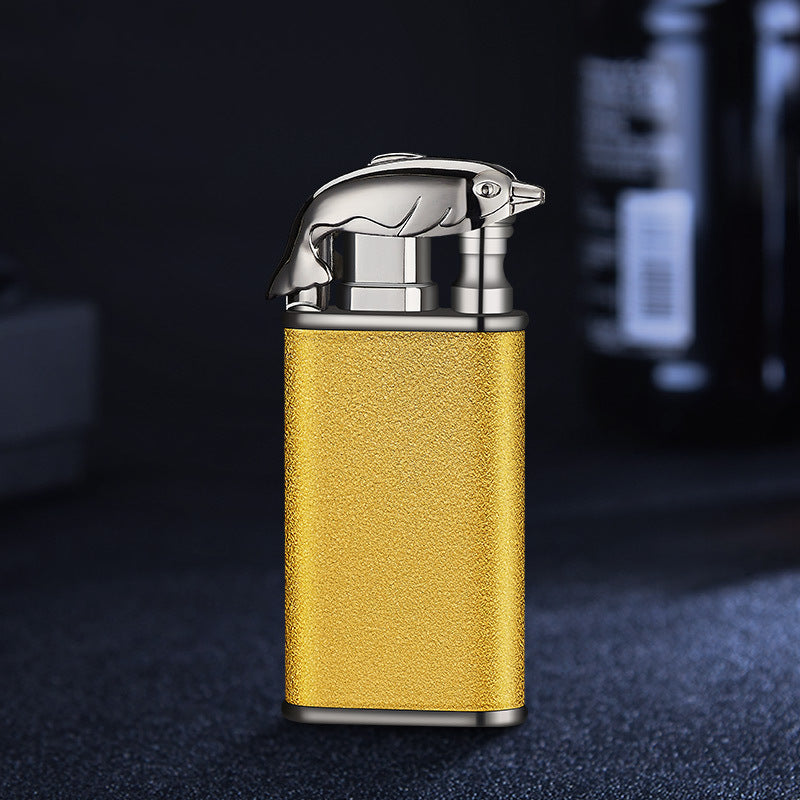 Windproof Double Flame Metal Lighter with Blue Jet Torch