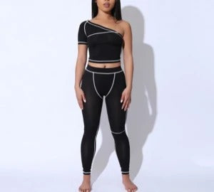 Fashionable Spring Summer Two-Piece Yoga Set