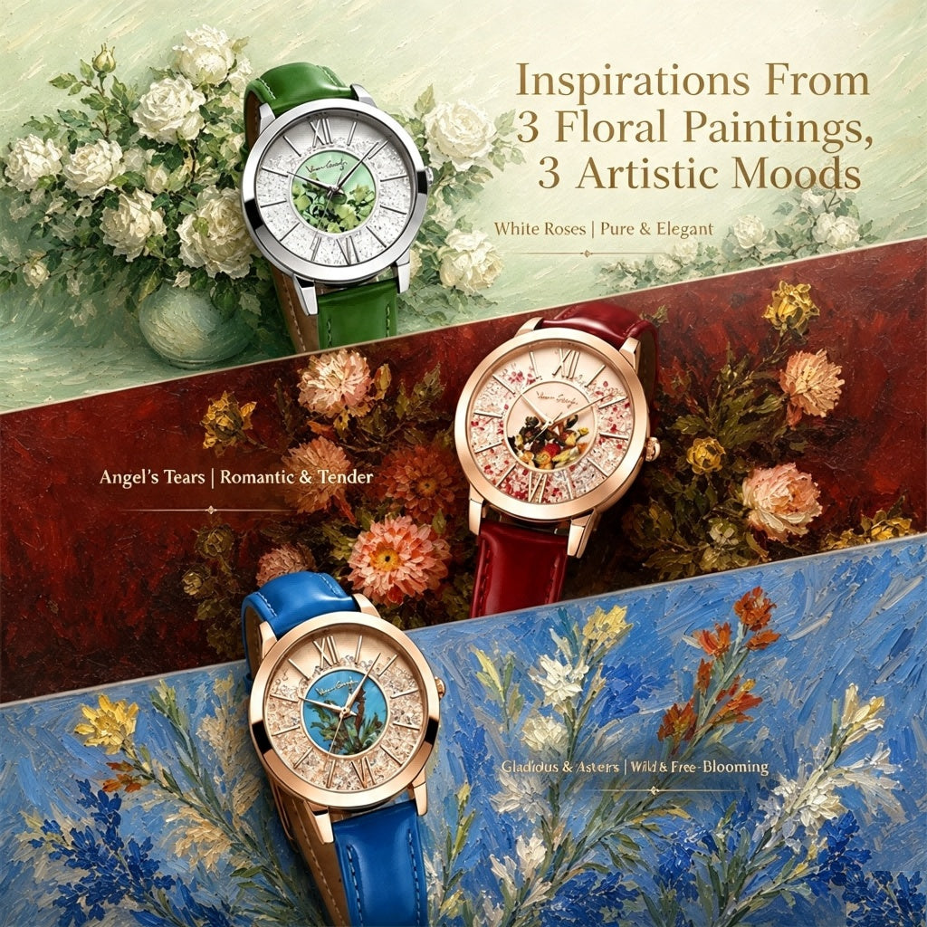 Van Gogh Women's Artistic Quartz Watch Leather Strap