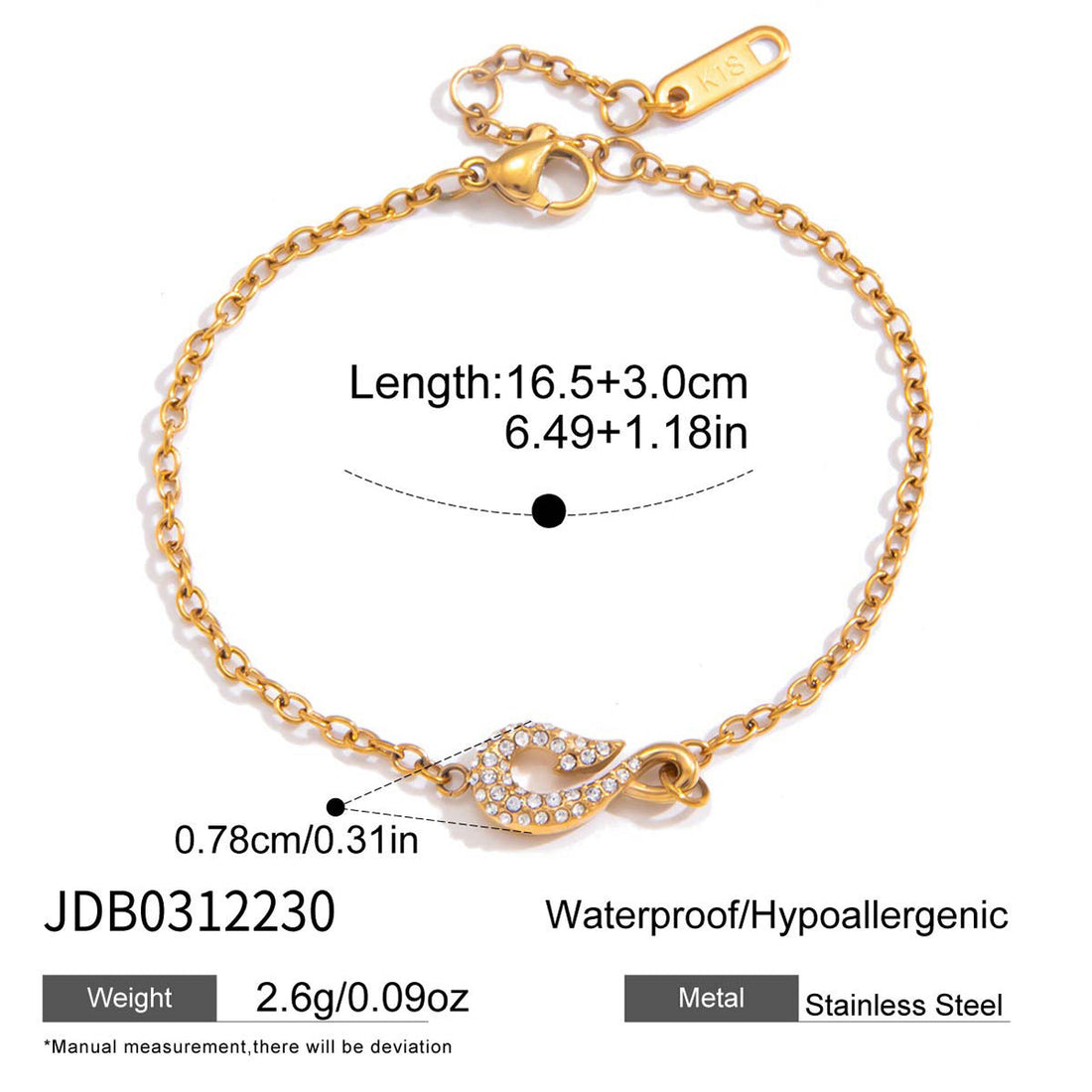 Minimalist Zircon Fish Hook Necklace and Bracelet Set