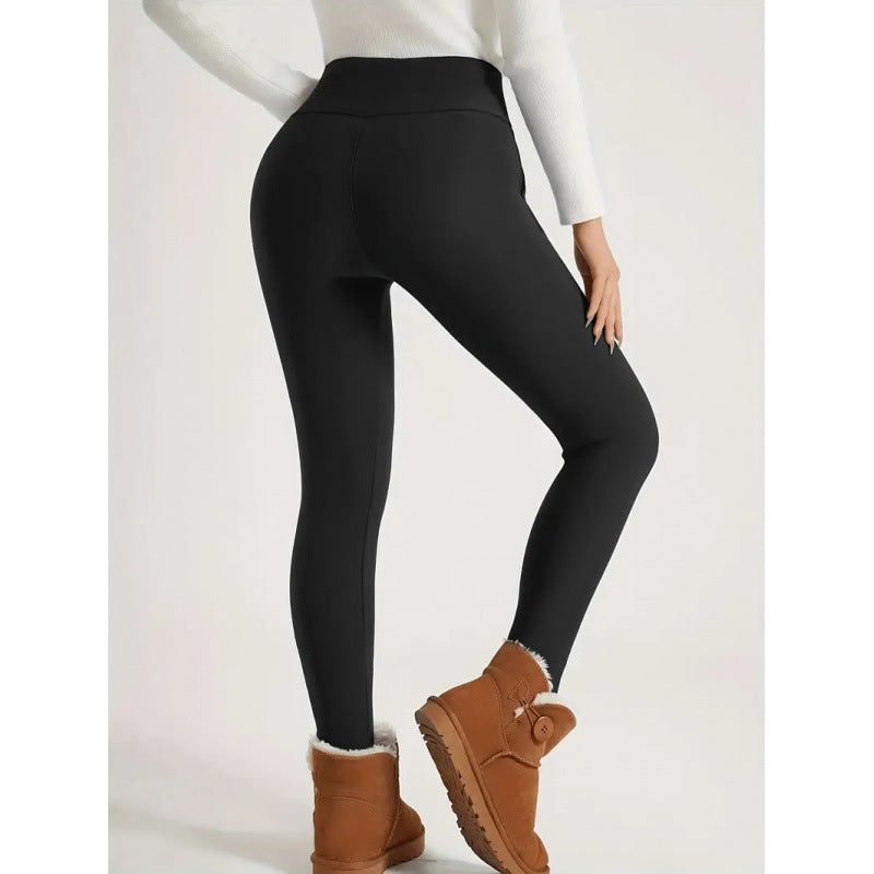 Women's High-Waist Fleece-Lined Thermal Winter Leggings - Image 8
