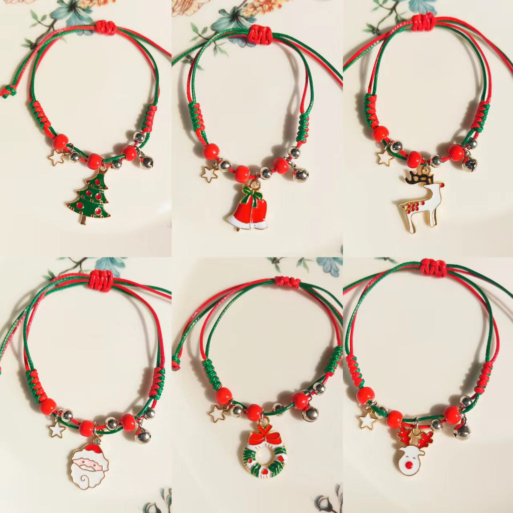 European And American Cross-border Hot Selling Christmas Bracelet Woven Bracelet Bracelet Christmas Gift Factory Supply