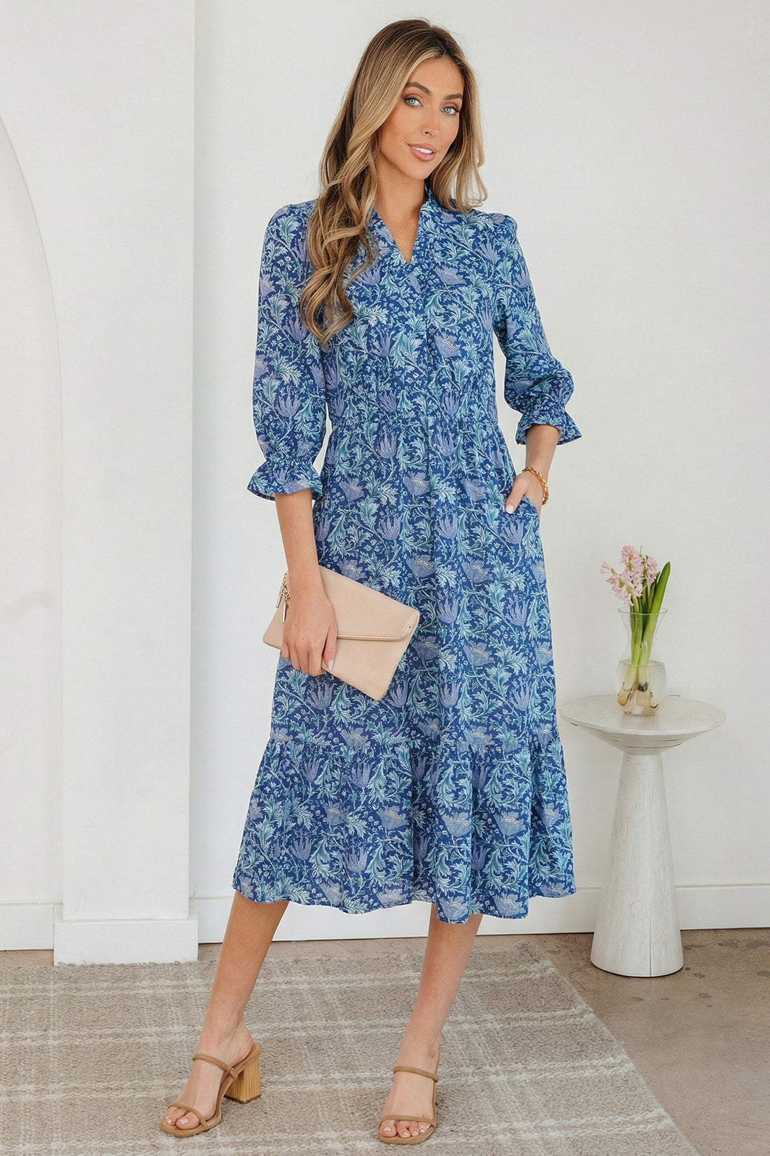 Athena Bracelet Sleeve Long Dress