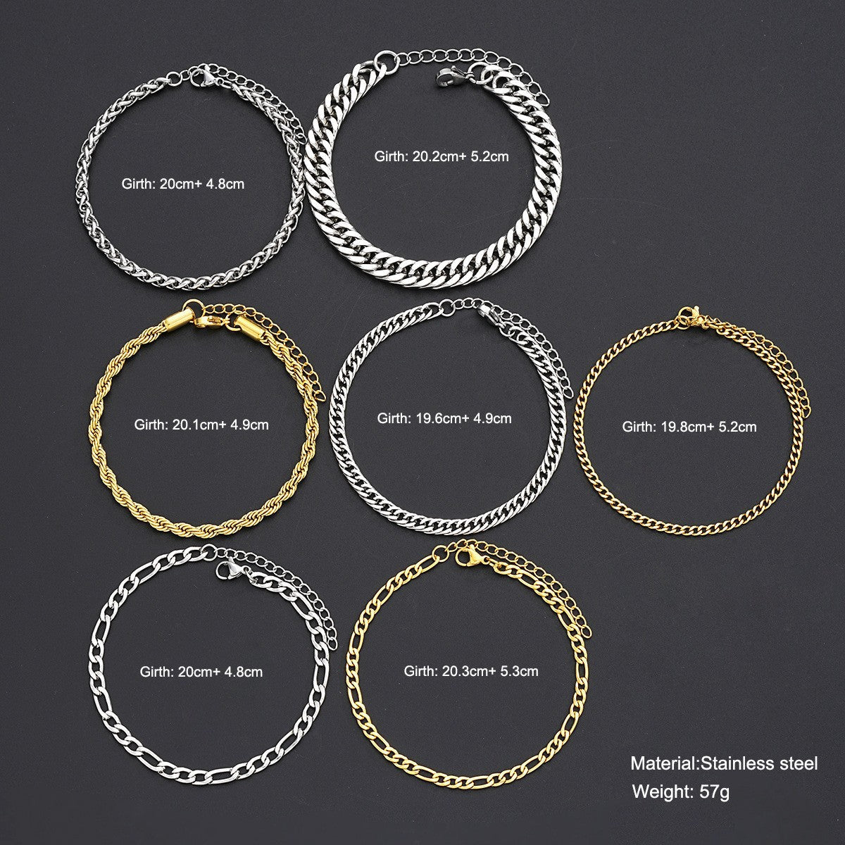 Stainless Steel European And American-style Mens And Womens Bracelet