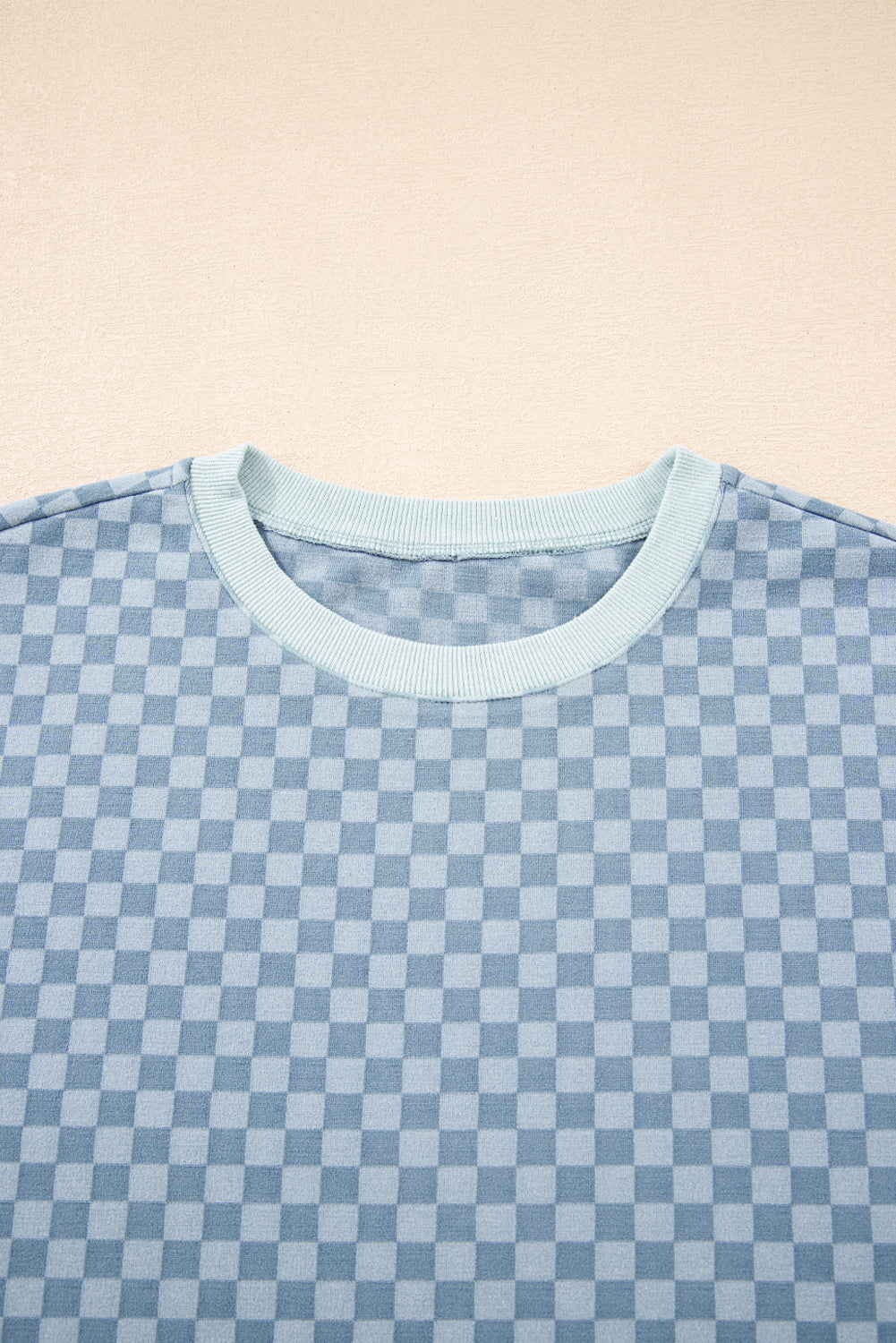 Checker Long Sleeve Pullover and Shorts Set