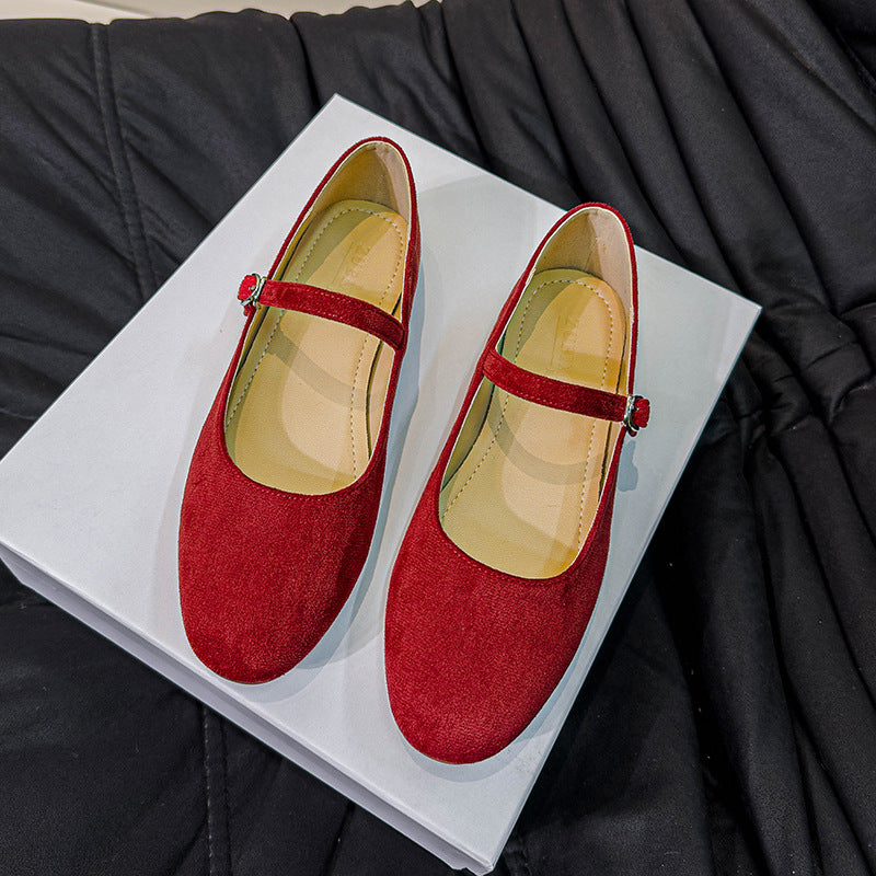 Women's Flat Vintage Mary Jane Pumps Minimalist Style