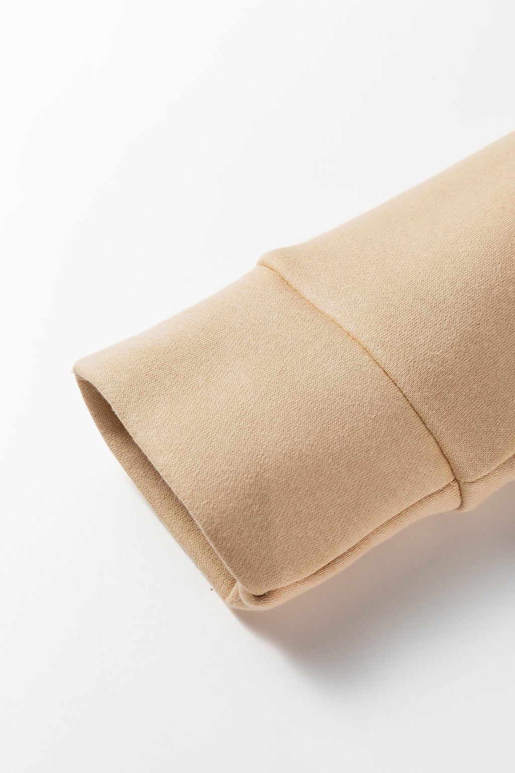 Light Beige Grommet V Neck Sweatshirt | French Design