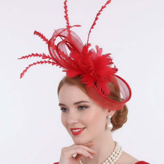 Creative Retro Elegant Green Feather Hair Accessory