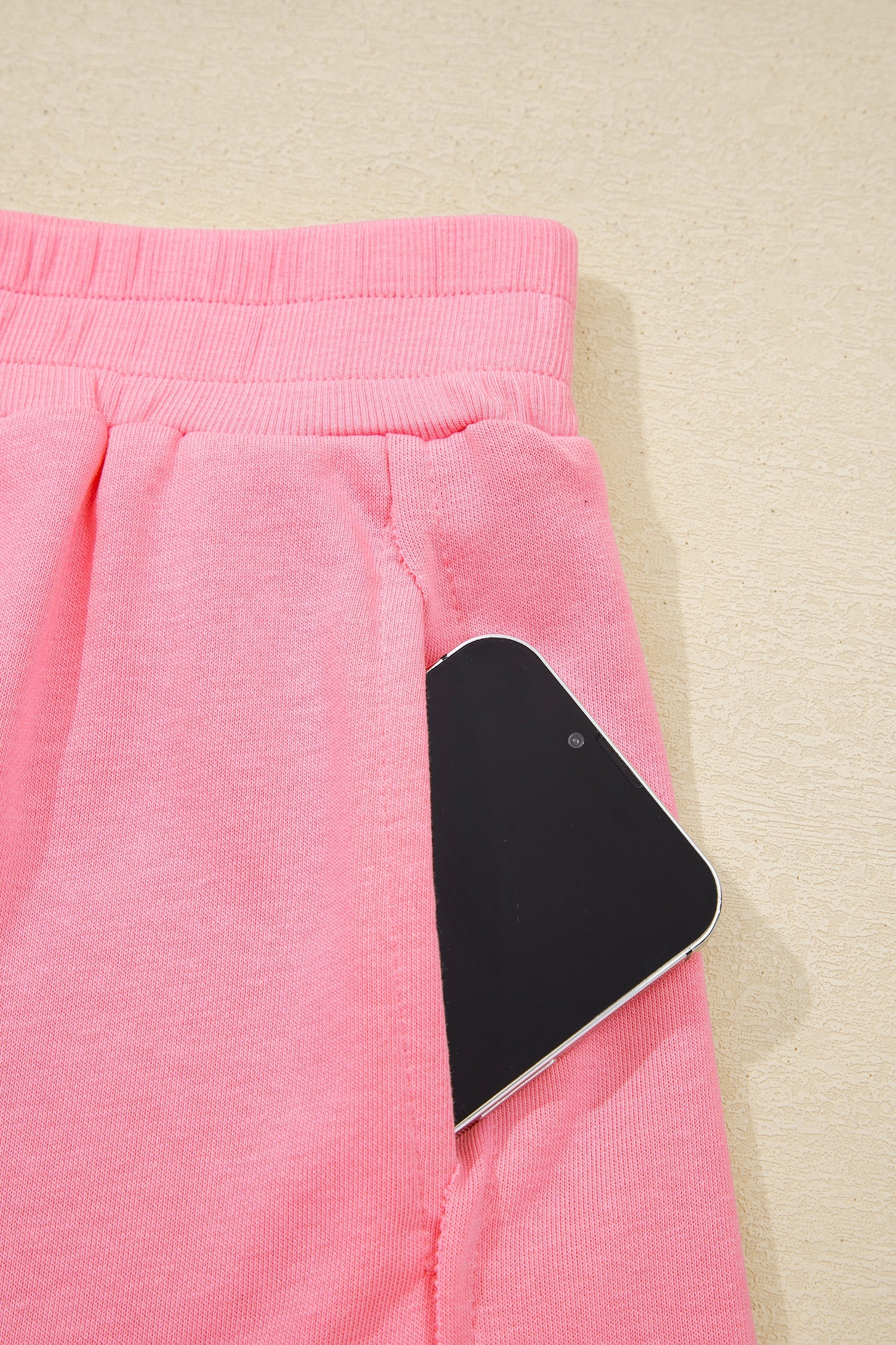 Pink Slim Knit Tank Top and Skort Two-Piece Athleisure Set